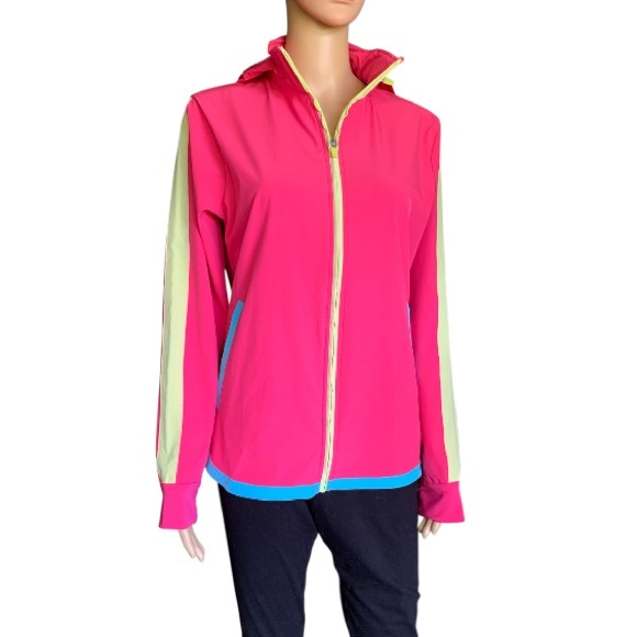 LANDSEND Women’s Woven Zip Cover Up Jacket, Water Resistant, Stowable Hood - Picture 1 of 10